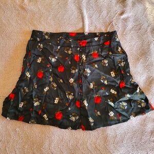 American Eagle Floral Print Mini Skirt